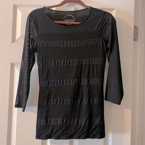 INC black shirt with mesh sleeves. Size Small